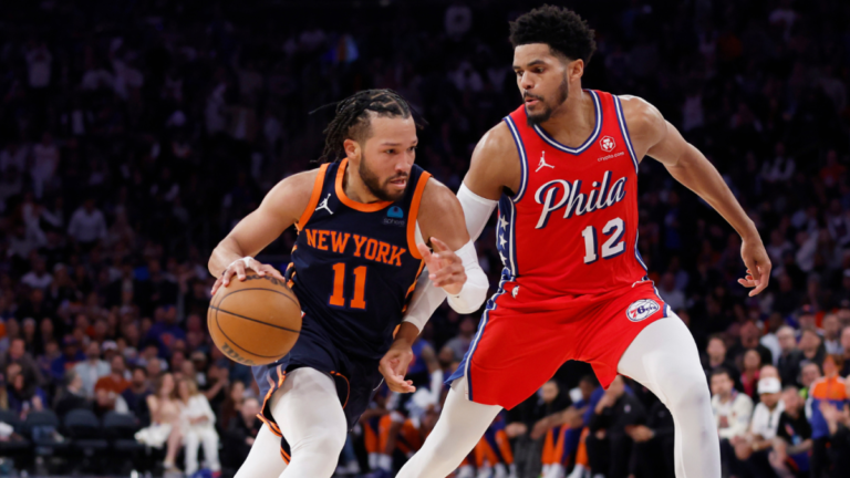 knicks vs 76ers match player stats